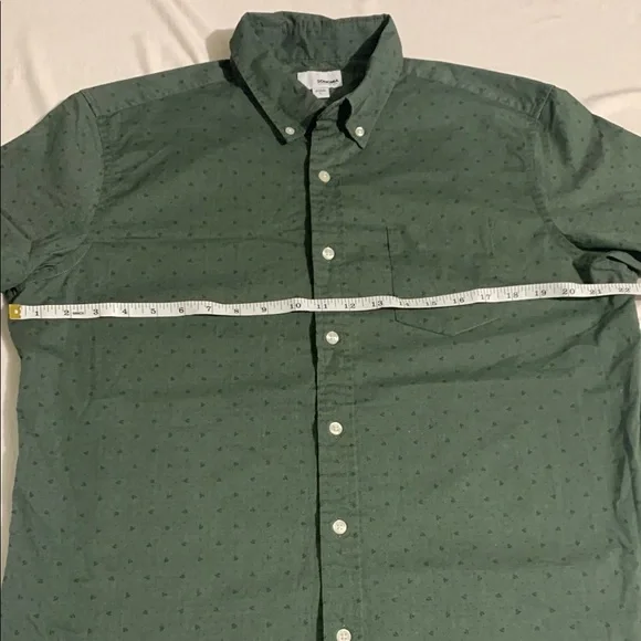 Sonoma Green Casual Button Down Shirt with Short Sleeves - Picture 4 of 5